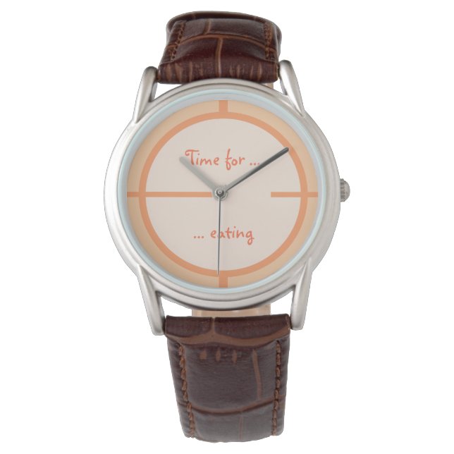 Orange Flames of a Candle Colours with Text Watch (Front)