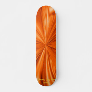 ORANGE FLAMING SHREDDER PRO SKATEBOARDS