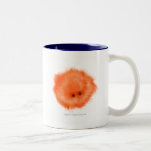 Orange Floor Nibbler Critter Two-Tone Coffee Mug