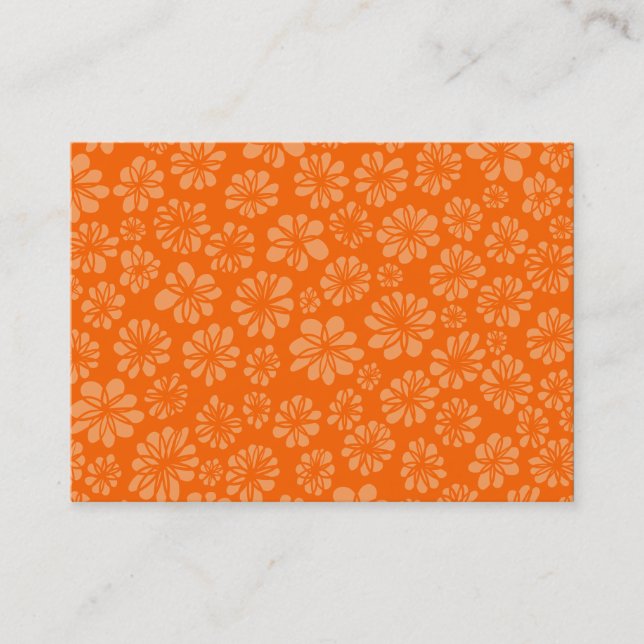 Orange Floral Business Card (Front)
