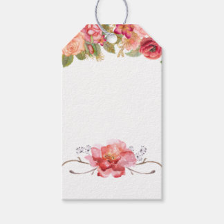 Orange Floral Gift Tag, Customisable Text, Tags