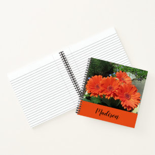 Orange Floral Photography Notebook