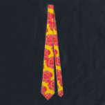 Orange Floral Rose Flower Pattern Gift Party Favor Tie<br><div class="desc">Designed with cool orange floral patterns that makes a great gift or party favor for birthdays,  weddings,  wedding anniversary or any events or celebrations!</div>
