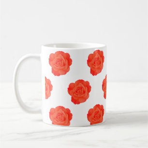 Orange Floral Rose Flowers Custom Art Gifts Favors Coffee Mug