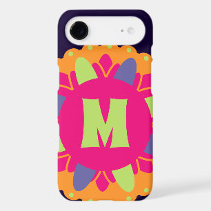 Orange floral shapes illustration