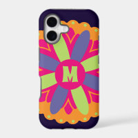 Orange floral shapes illustration