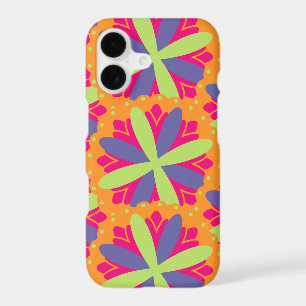 Orange floral shapes illustration