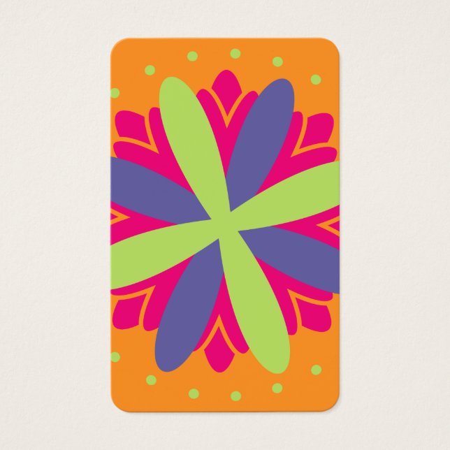 Orange floral shapes illustration (Front)