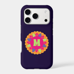 Orange floral shapes illustration