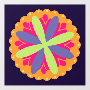 Orange floral shapes illustration
