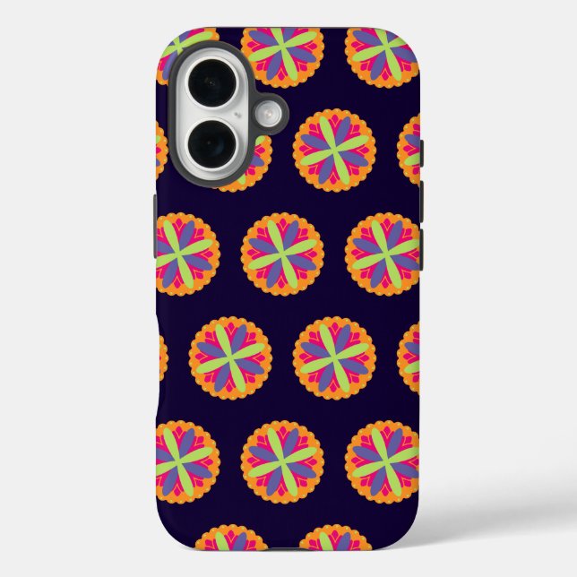 Orange floral shapes illustration Case-Mate iPhone case (Back)
