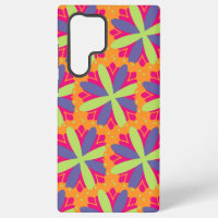 Orange floral shapes illustration