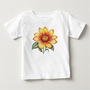 Orange Flower Baby T-Shirt
