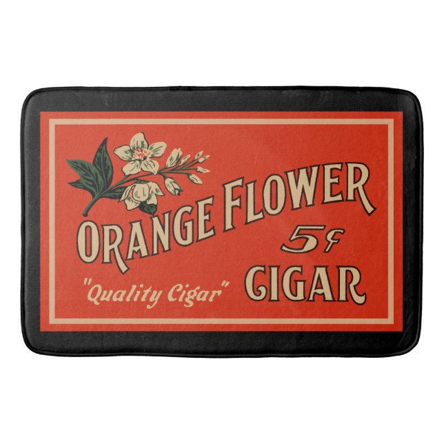 Orange Flower Bath Mat (Front)