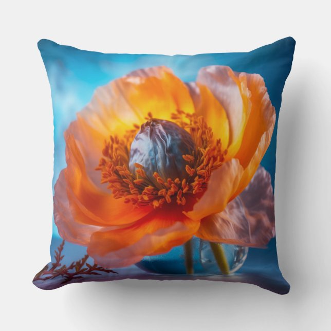 Orange Flower  Cushion (Front)