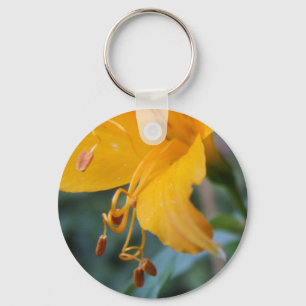 Orange Flower Details Keychain