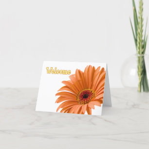 Orange Flower Employee Welcome to the Team Card