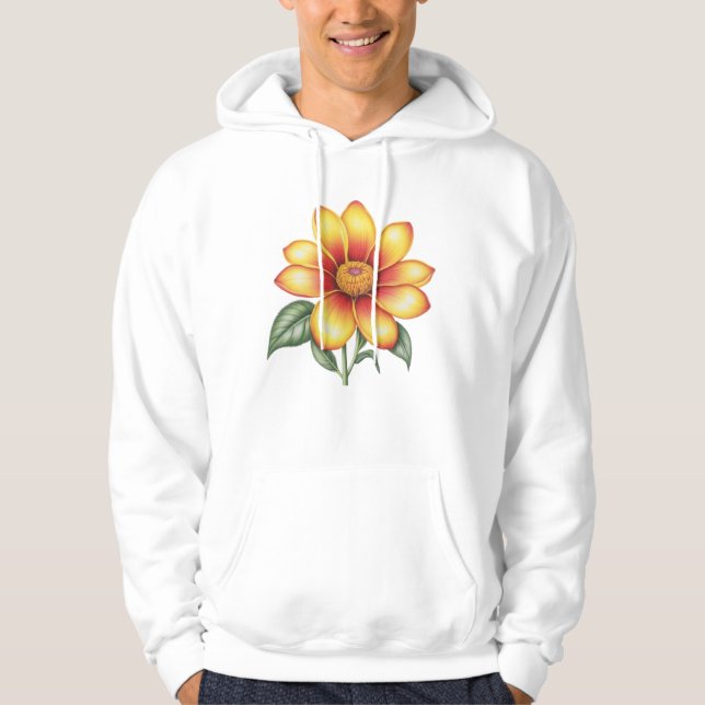 Orange Flower Hoodie (Front)