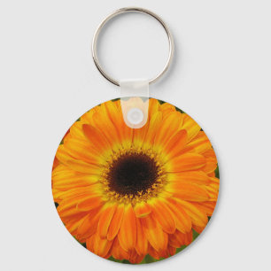 Orange Flower Key Ring