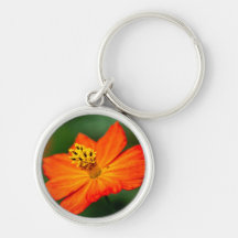 Orange Flower Keychain