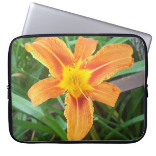 Orange Flower Laptop Sleeve