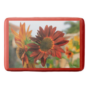 Orange Flower Large Bath Mat
