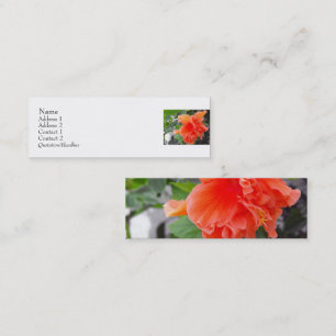 Orange Flower Mini Business Card