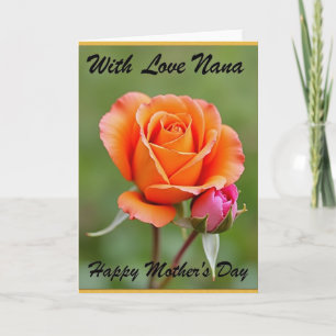 Orange Flower Mothers Day Card