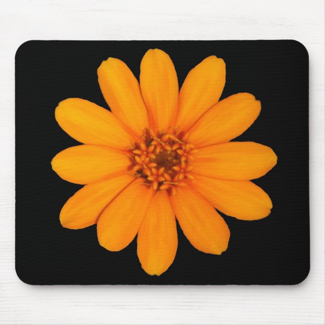 Orange Flower Mouse Pad (Front)
