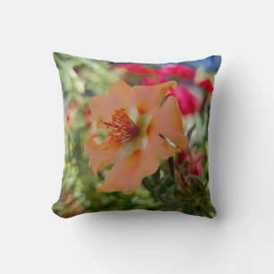 Orange Flower Nature Photography Cushion