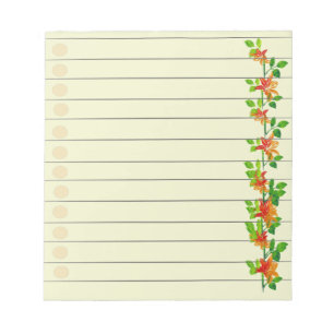 Orange Flower Notepad