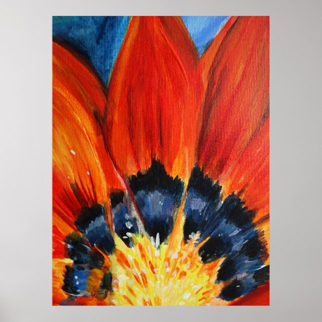 Orange  Flower Painting Poster (Front)