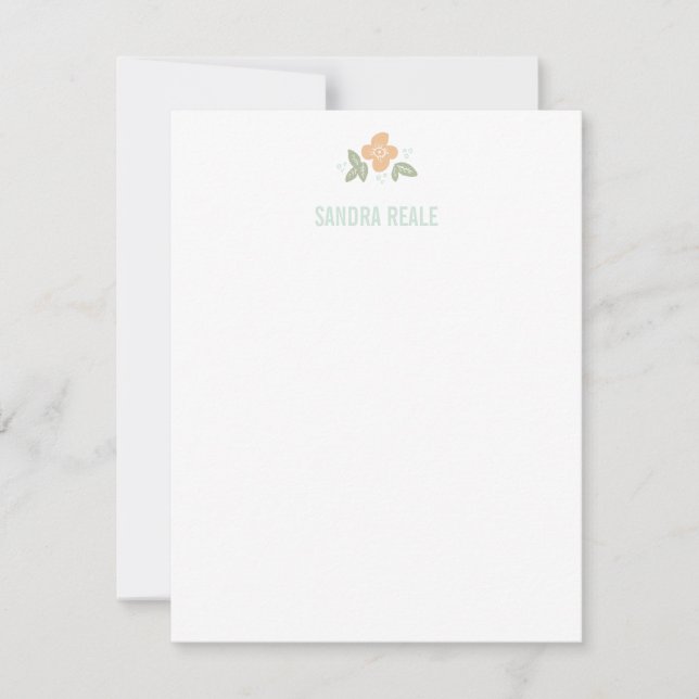 Orange Flower Personaized Invitation (Front)