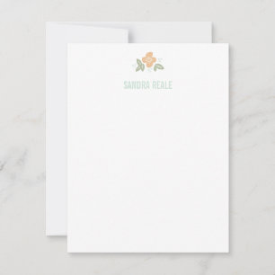 Orange Flower Personaized Invitation
