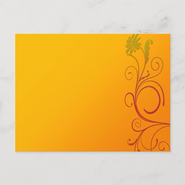 Orange Flower Postcard (Front)