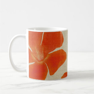 Orange Flower Print Mug