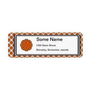 Orange Flower Ribbon by Kenneth Yoncich Return Address Label