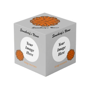 Orange Flower Ribbon Template by Kenneth Yoncich Cube