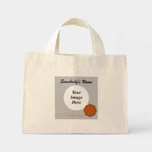Orange Flower Ribbon Template by Kenneth Yoncich Mini Tote Bag
