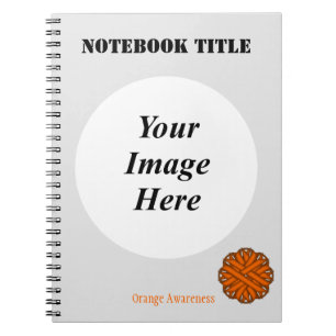 Orange Flower Ribbon Template by Kenneth Yoncich Notebook