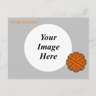 Orange Flower Ribbon Template by Kenneth Yoncich Postcard
