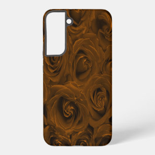 Orange flower roses pattern samsung galaxy case