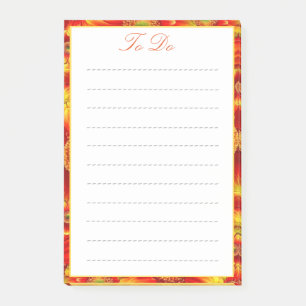 Orange Flower Smash To Do List Post-it Notes
