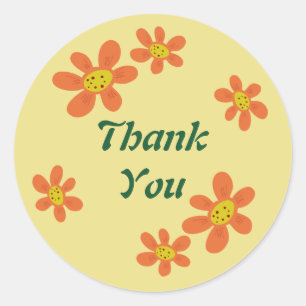 Orange Flower Sticker