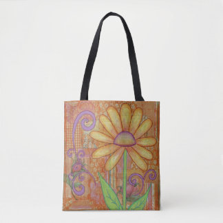 Orange Flower Tote Bag