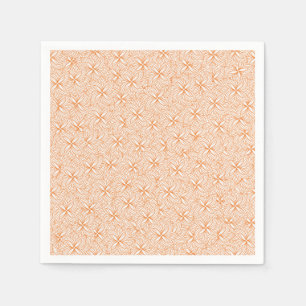 orange flowers all over printed napkin