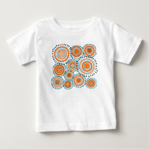 Orange Flowers Baby T-Shirt