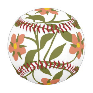 ORANGE FLOWERS BASEBALL