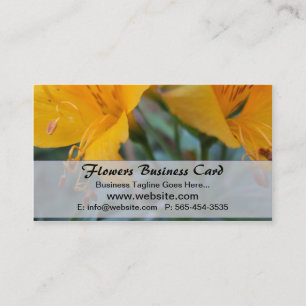 Orange Flowers Business Card