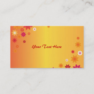 Orange Flowers Business Cards